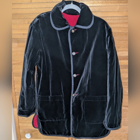 💥 Vtg.Talbots Women's Red Quilted Reversible Jacket - Picture 4 of 7